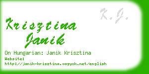 krisztina janik business card